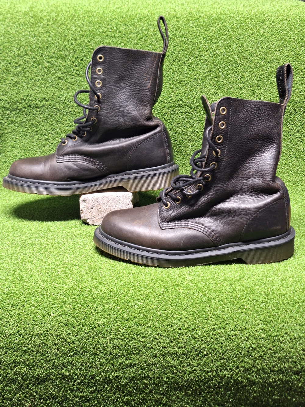 Dr. Martens Brown Leather 8-Eye Lace-Up Boots